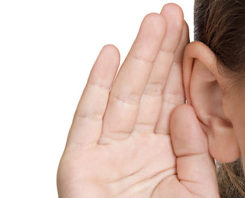 photo of ear listening